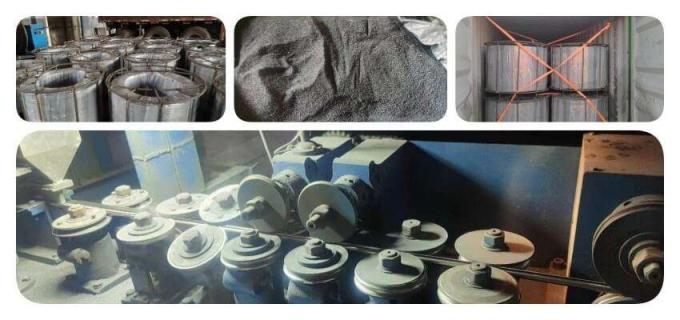 مخلوط کردن فلز و کلسیم سیم هسته ای آلیاژ تقریبا سیم هسته ای 1.3cm 2