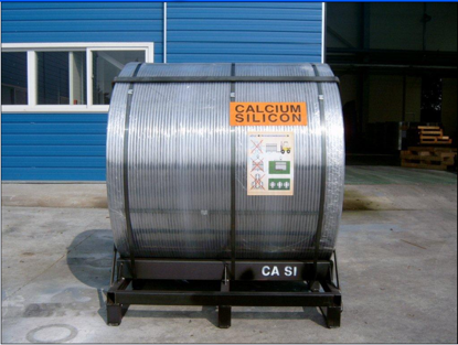 فولاد ساخت سیم هسته ای 13 میلی متر آلیاژ CaFe کلسیم سیلیکون سیم هسته ای 4